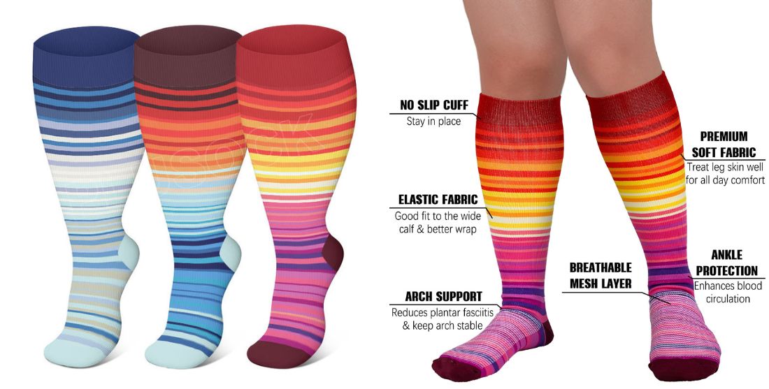 Can Plus Size Compression Socks Adapt to Swollen Feet?