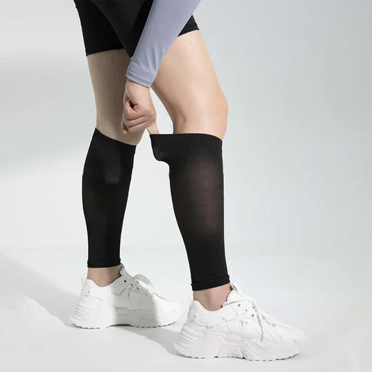 Ice Silk Footless Cool Compression Sleeve Socks Unisex