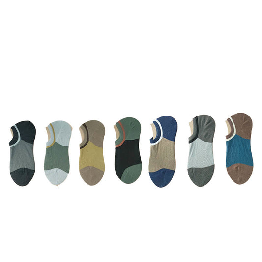 Plusock Plus Size Color Matching No Show Socks(7 Pairs)