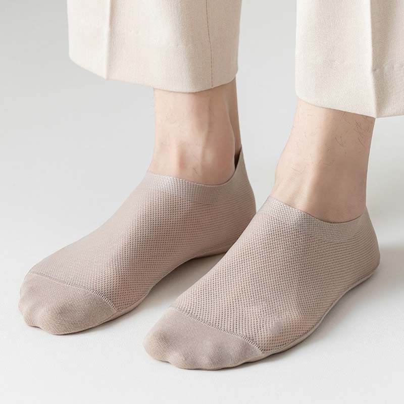 Plus Size Ice Silk Breathable Ankle Socks(3 Pairs)