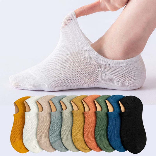 Plusock Plus Size Classic Versatile Ankle Socks(10 Pairs)