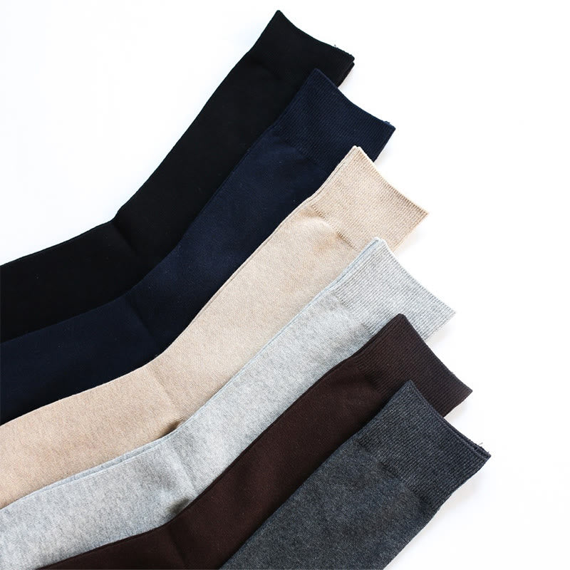 Plus Size Durable Solid Crew Socks(7 Pairs)