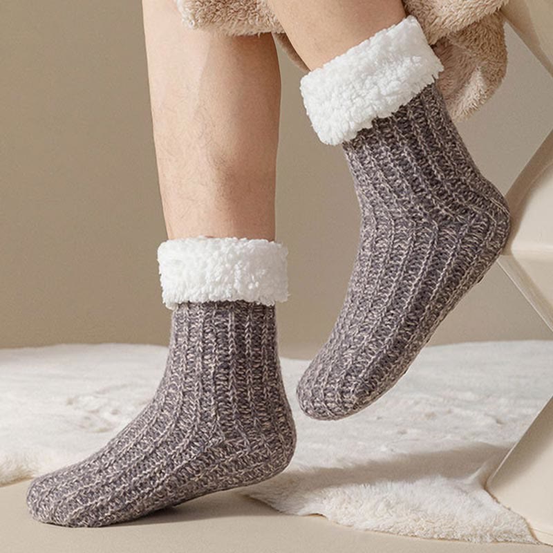 Plus Size Fleece Comfy Thick Slipper Socks(2 Pairs)