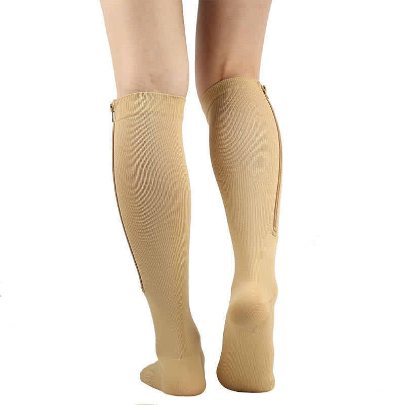 Plusock Zipper Knee High Compression Socks(3 Pairs) - image 5