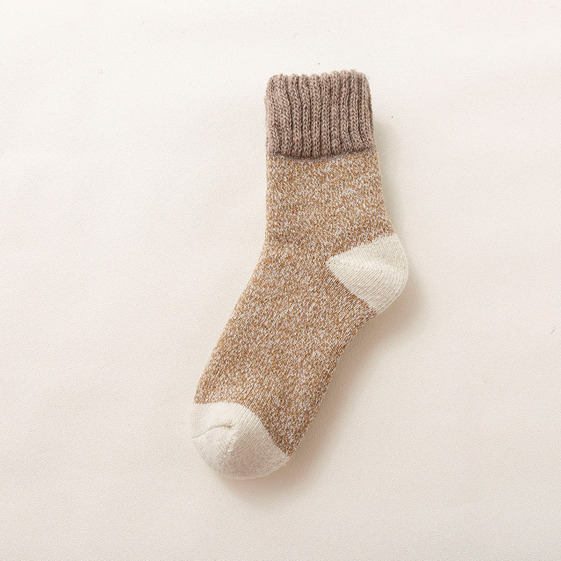 Plusock Cold Resistant Wool Quarter Socks(5 Pairs) - Khaki - EU37-46(US4-12) - image 5