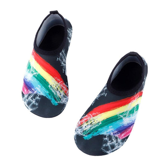 Plusock Plus Size Rainbow Slipper Socks