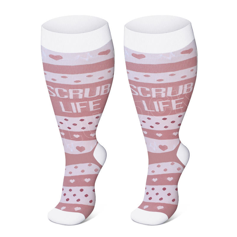 Plusock Plus Size Pink Medical Elements Compression Socks(3 Pairs) - image 3