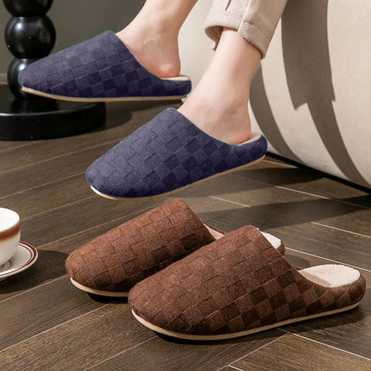 Plusock Plus Size Checkerboard Slippers