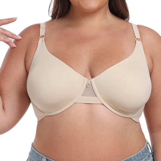 Plusock Plus Size Ice Silk Traceless Full Coverage Bras