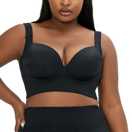 Plusock Plus Size Deep V Full Coverage Bras