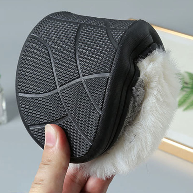 Plus Size Fur Lined Bedroom Slippers