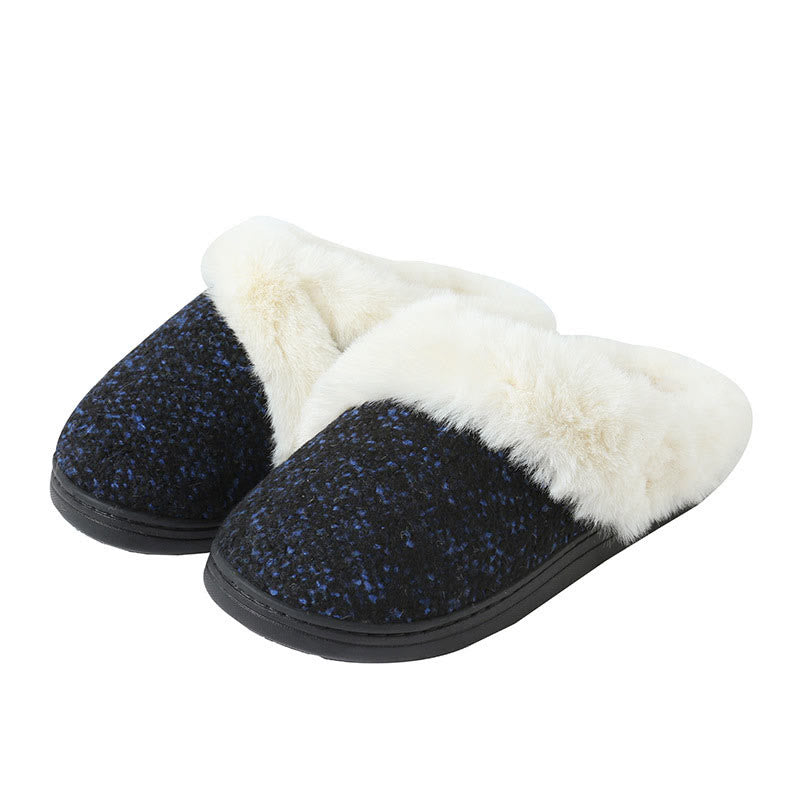 Plus Size Fur Lined Bedroom Slippers