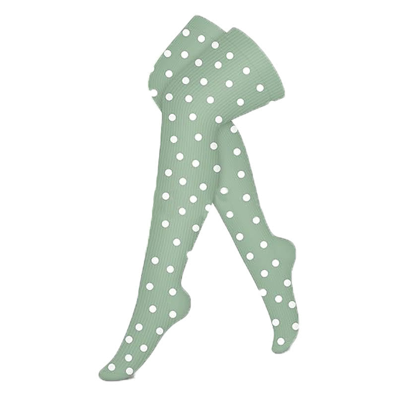 Plusock Green Series Thigh High Compression Socks(3 Pairs) - Polka Dots - S/M - image 9