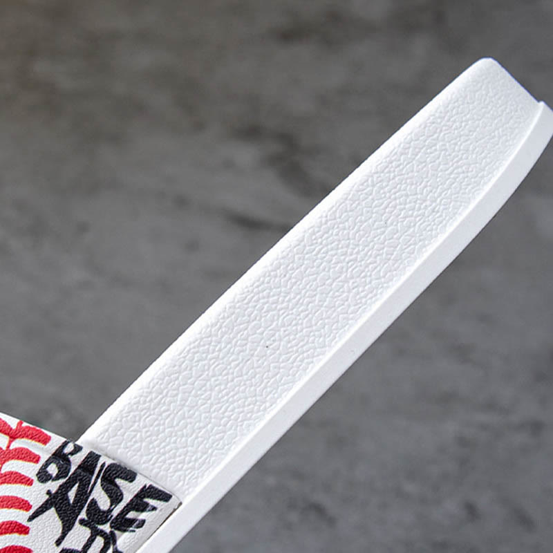 Plusock Plus Size Baseball Pattern Slides(2 Pairs)