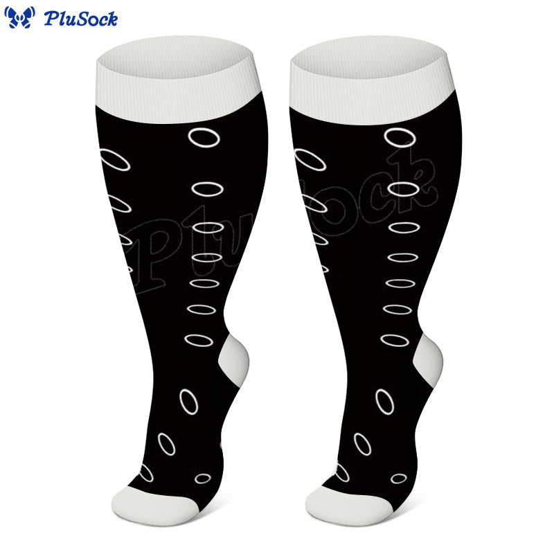 Plusock Plus Size Star Heart Compression Socks(3 Pairs)