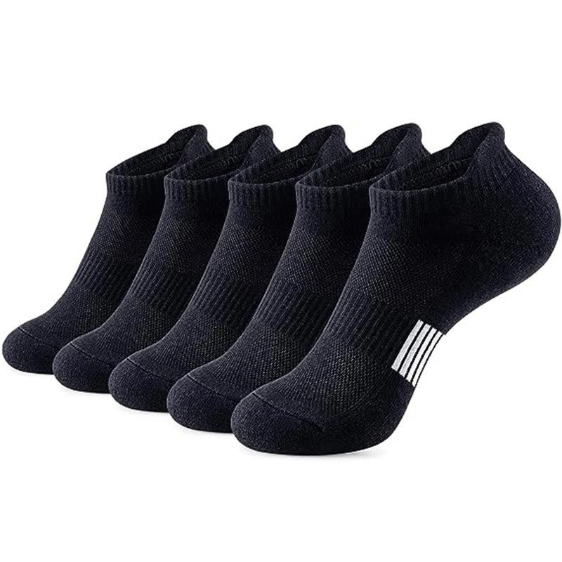 Plusock Solid Color Casual Ankle Socks(15 Pairs) - Black - EU37-45(US4-11) - image 3