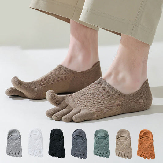 Plusock Plus Size Diamond Lattice Alignment Socks(7 Pairs)