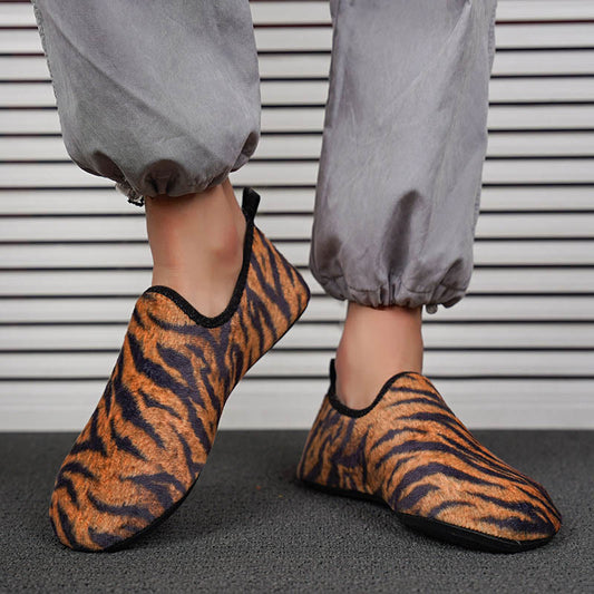 Plusock Plus Size Tiger Slipper Socks