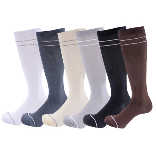 Plusock Classic Solid Color Compression Socks(6 Pairs)