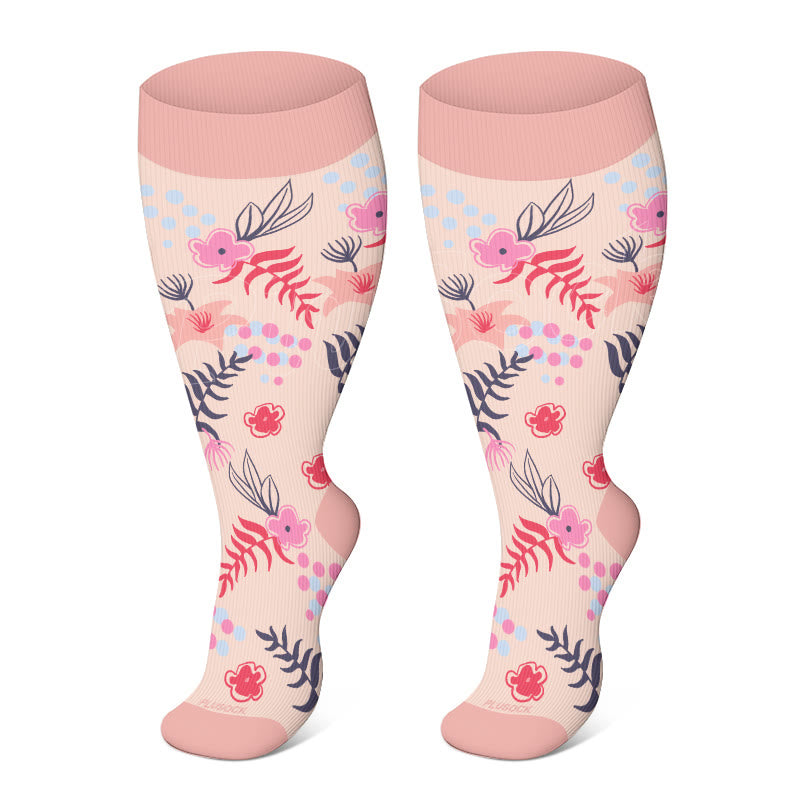 Plusock Plus Size Flower Series Compression Socks - image 4
