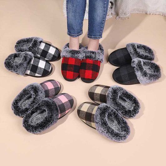 Plusock Plus Size Grid Slippers