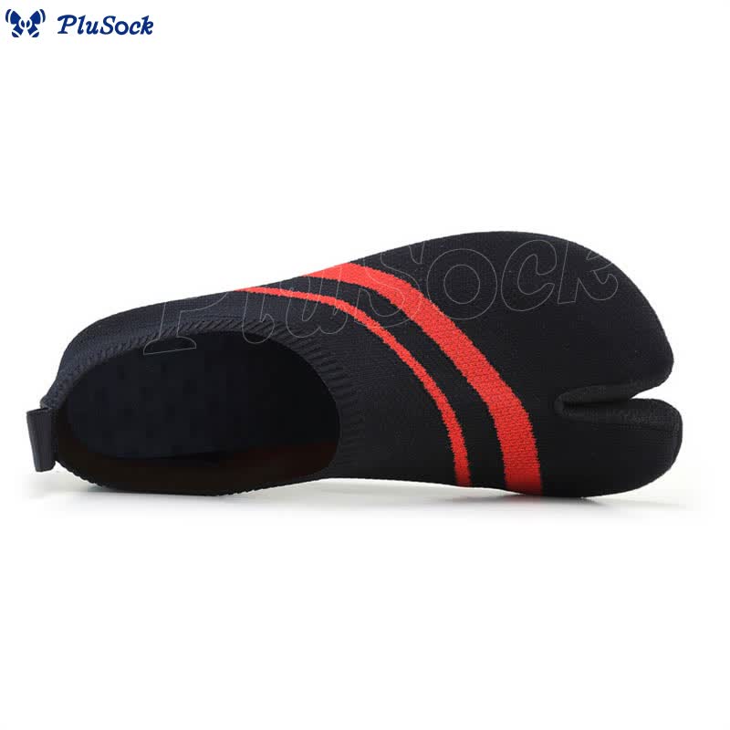 Plus Size Split Toe Stripe Slipper Socks - image 8