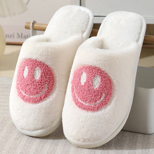 Plusock Plus Size Plush Smiley Face Slippers