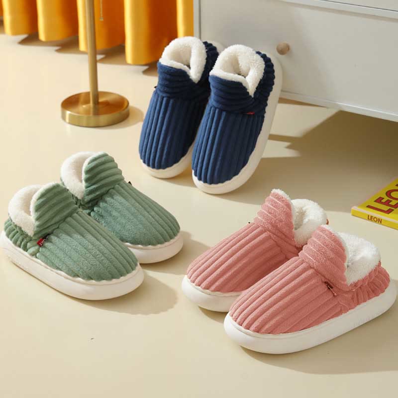 Plus Size Fur Lined House Slippers