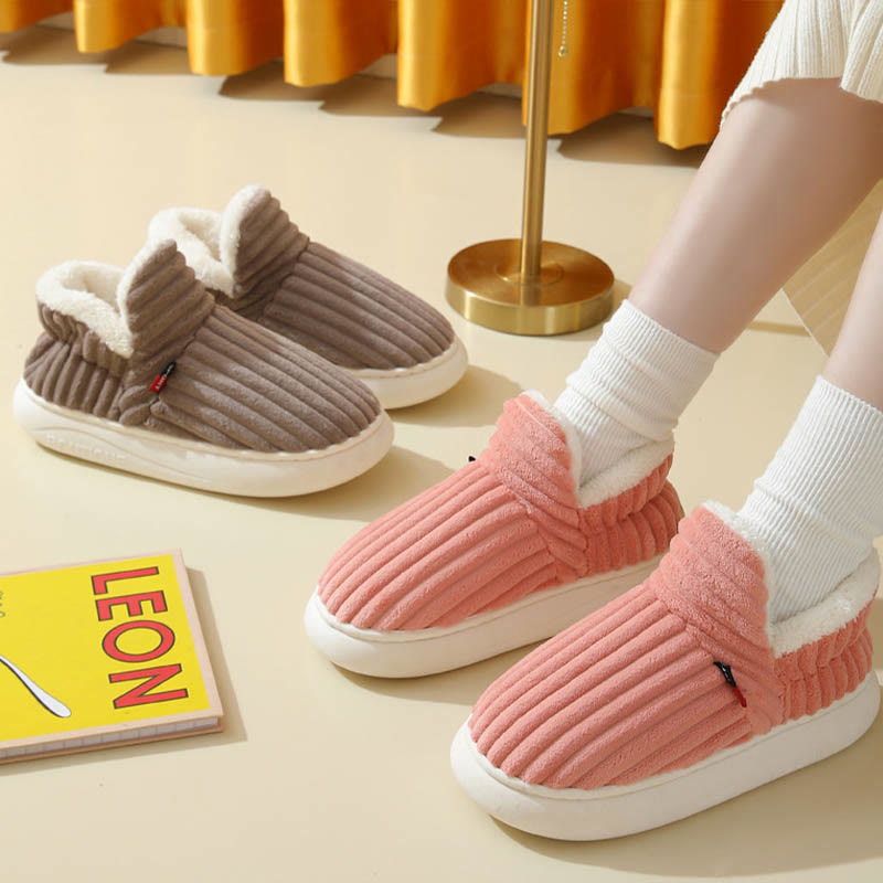 Plus Size Fur Lined House Slippers