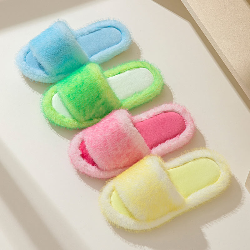 Plusock Plus Size Candy Color Plush Slippers