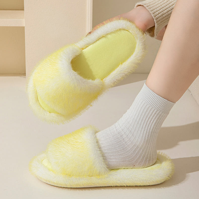 Plusock Plus Size Candy Color Plush Slippers