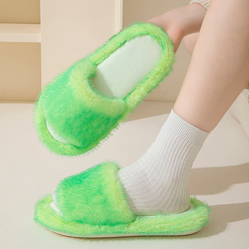 Plusock Plus Size Candy Color Plush Slippers
