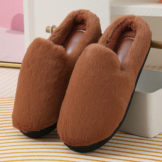 Plusock Plus Size Winter Brown Slippers