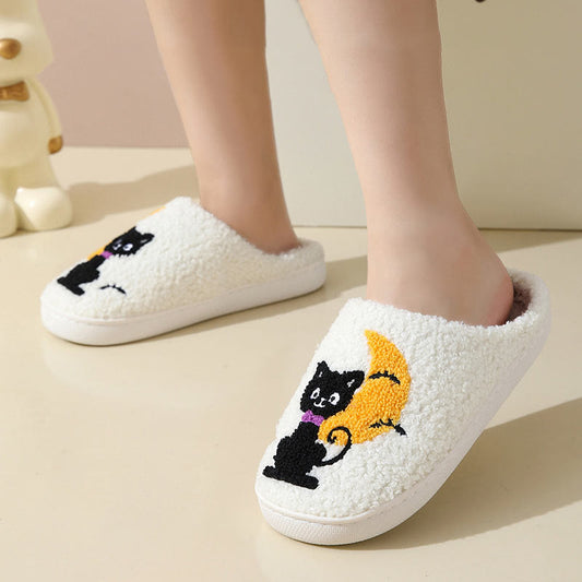 Plusock Plus Size Moon Cat Slippers