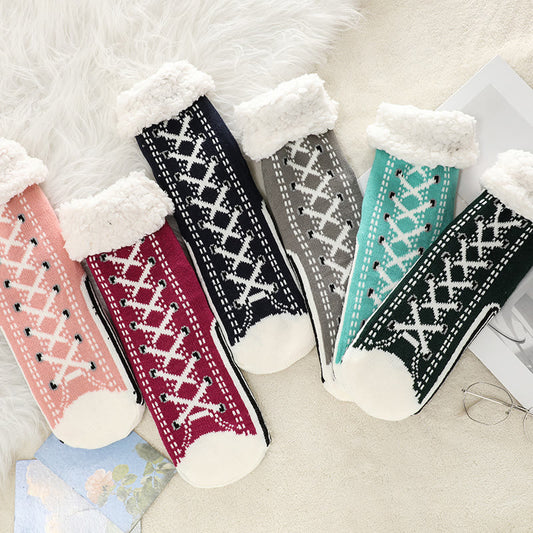 Plusock 3D Laces Slipper Socks