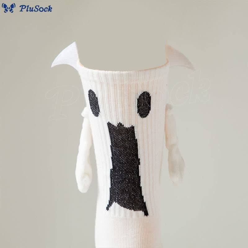 Plus Size Ghost Magnetic Attraction Quarter Socks(2 Pairs)
