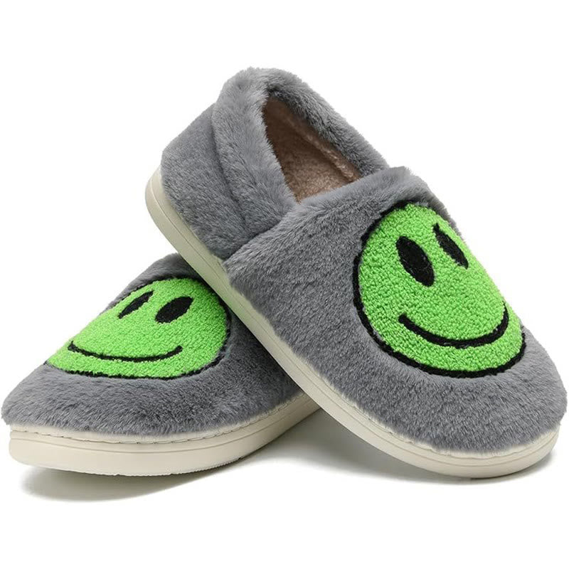 Plus Size Colorful Smiley Face Slippers