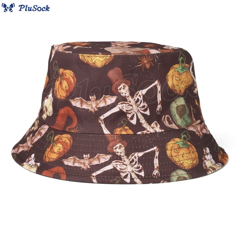Plus Size Skull Bat Bucket Hat