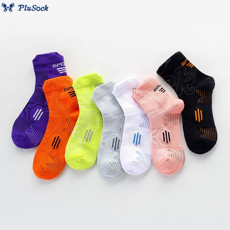 Candy Color Quarter Compression Socks(7 Pairs)