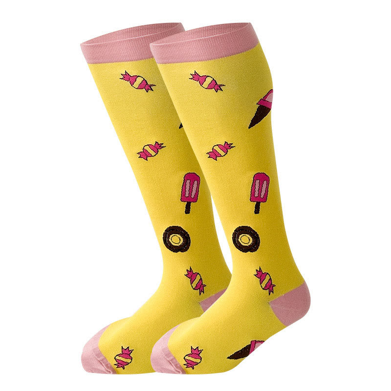 2XL-7XL Plus Size Yellow Series Compression Socks
