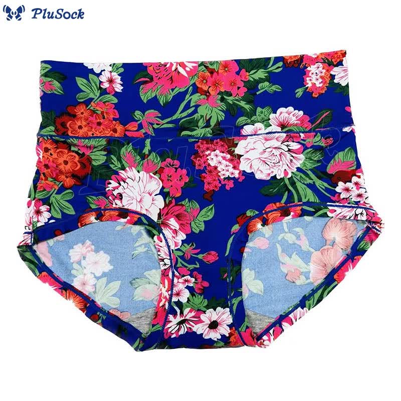 Plus Size Big Flowers Panty(4 Packs)