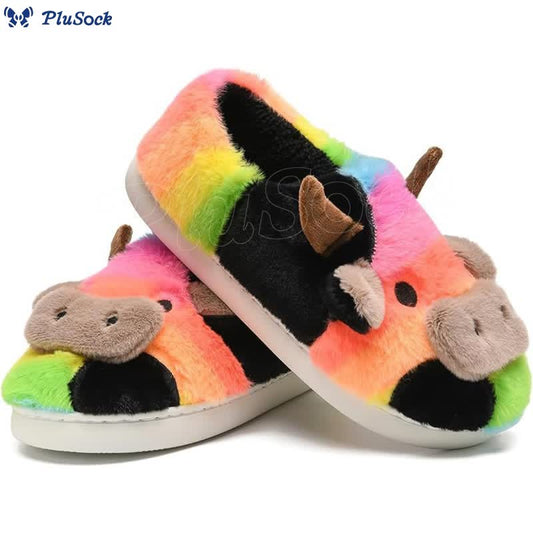 Plusock Plus Size Dairy Cow Slippers