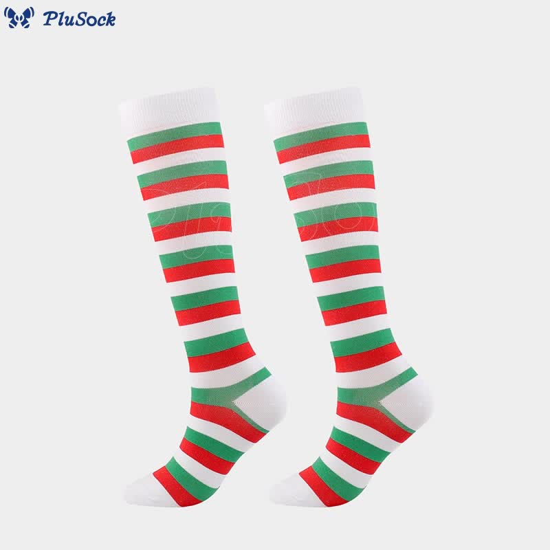 Cartoon Christmas Elements Compression Socks(6 Pairs)