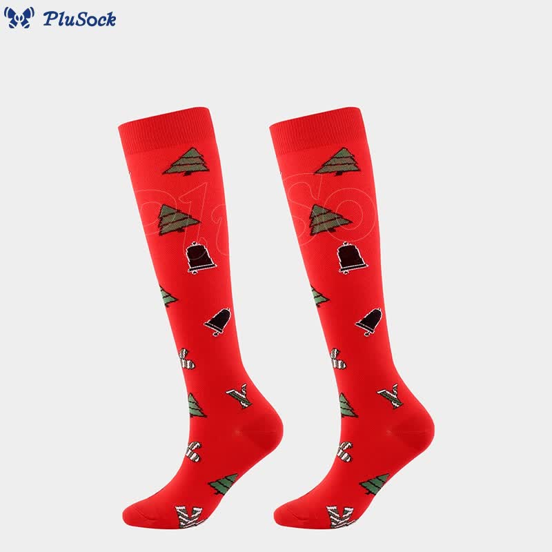 Christmas Cats Dogs Compression Socks(4 Pairs)