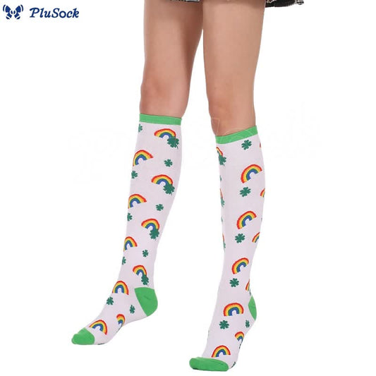 Plusock Rainbow Knee High Socks(3 Pairs)