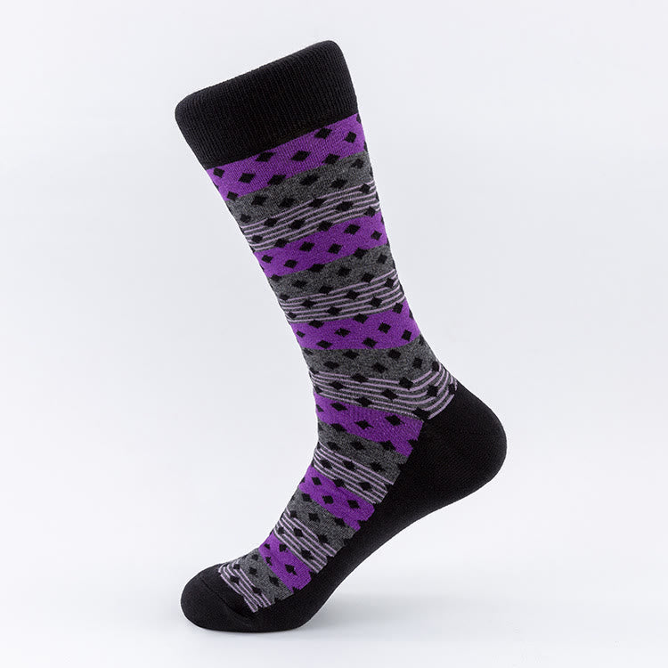 Plus Size Plaid Heart Crew Socks(5 Pairs)