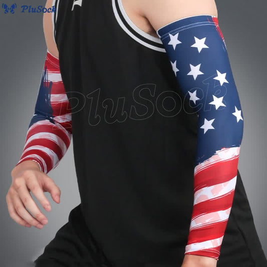 Plusock American Flag Compression Arm Sleeves