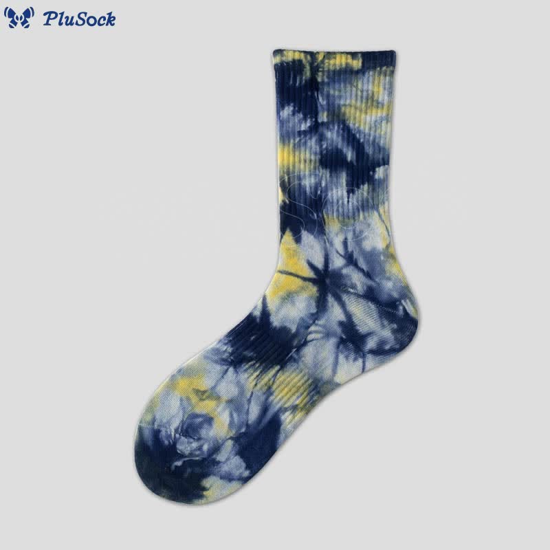 Plus Size Fashion Tie Dye Quarter Socks(5 Pairs)