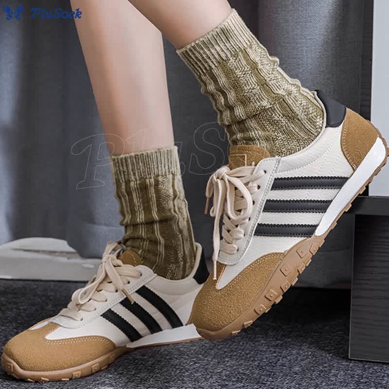 Plus Size Retro Quarter Socks(3 Pairs)