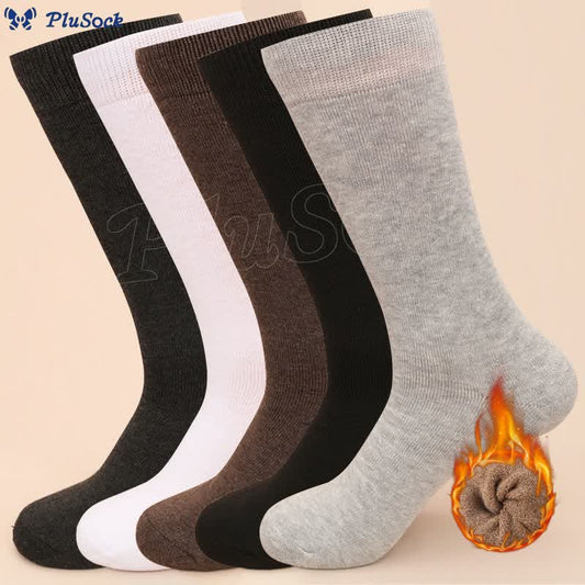 Plusock Plus Size Thickening Winter Crew Socks(5 Pairs)